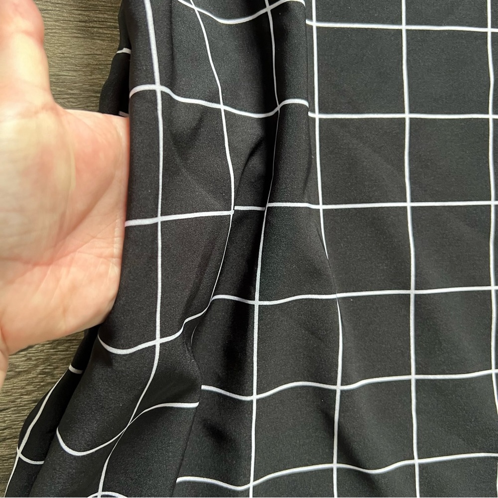 Retrolicious London Calling Dress Black and White Grid Print Dress size Large - Picture 7 of 10